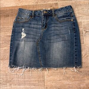 Altar'd State Blue Mini Denim Skirt